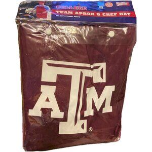 Texas A&M College Team Apron and Chef Hat Set Maroon and White